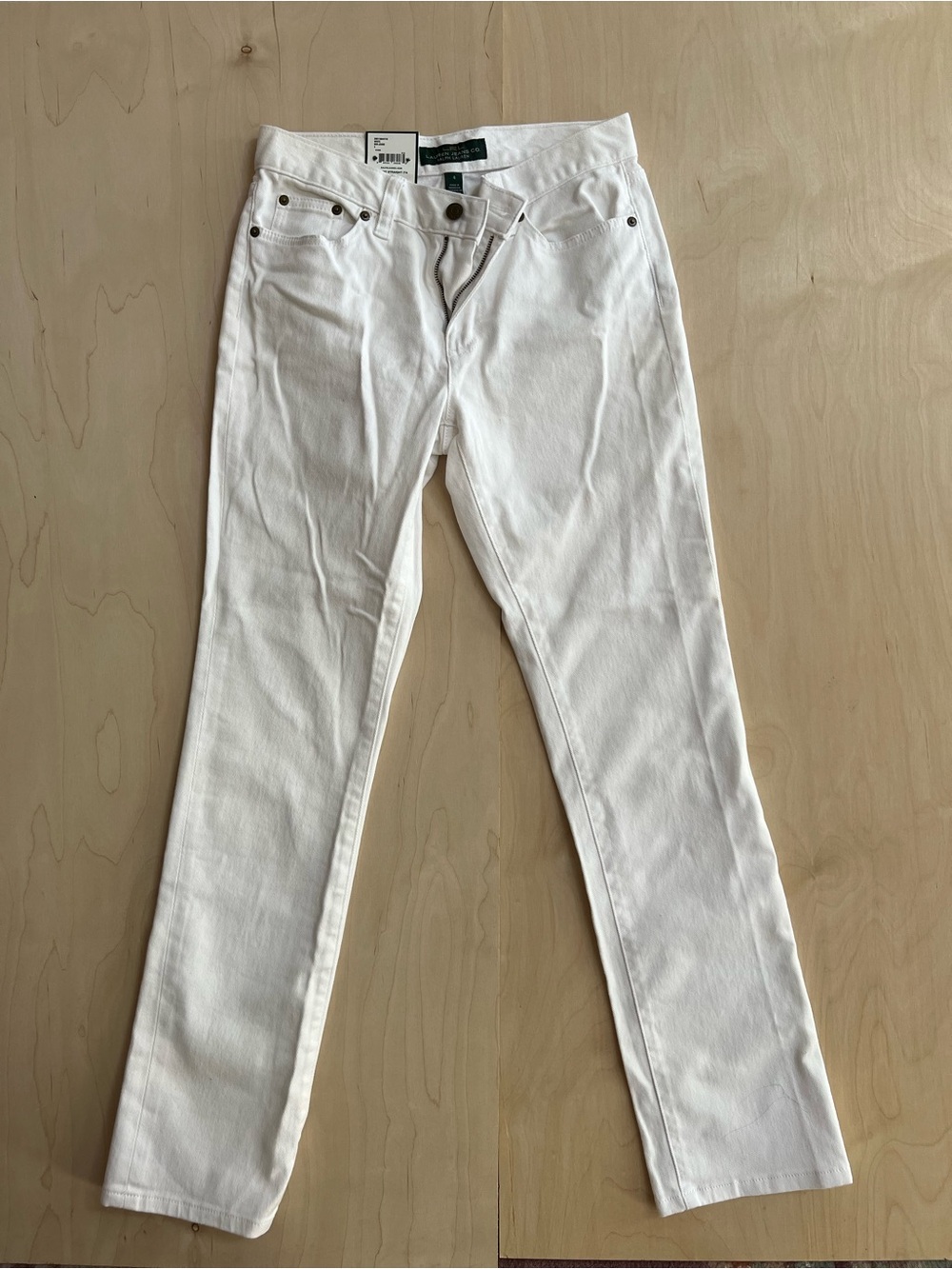 Ralph Lauren White Classic Straight Jeans